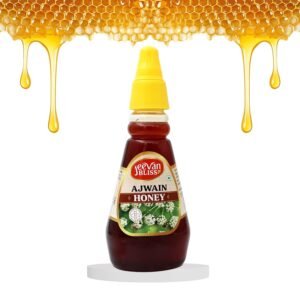 Jeevan Bliss Ajwain Honey | NMR Tested Pure Honey Jar | Natural Ajwain Source Sweetener | Smooth Texture Taste | Kitchen Use Bottle | 400g Pack