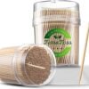 Wooden Toothpicks | 2 Packs of 250 Toothpick Sticks (500 Sticks) | Sturdy Smooth Finish Tooth Picks Sticks | Toothpicks Wooden (500)